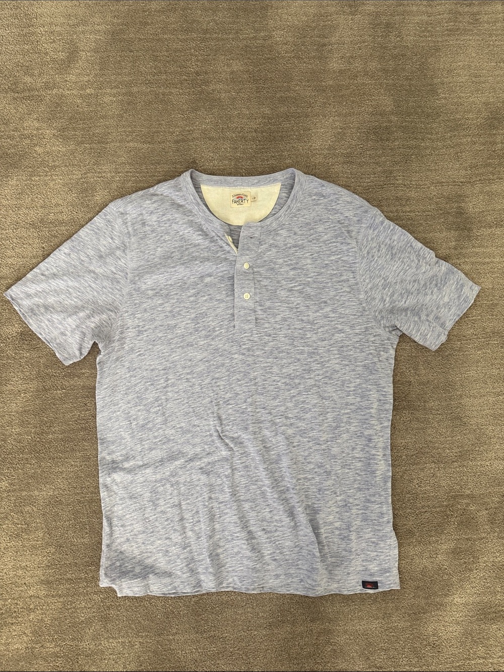 Super soft Faherty Henley Short-Sleeve Shirt